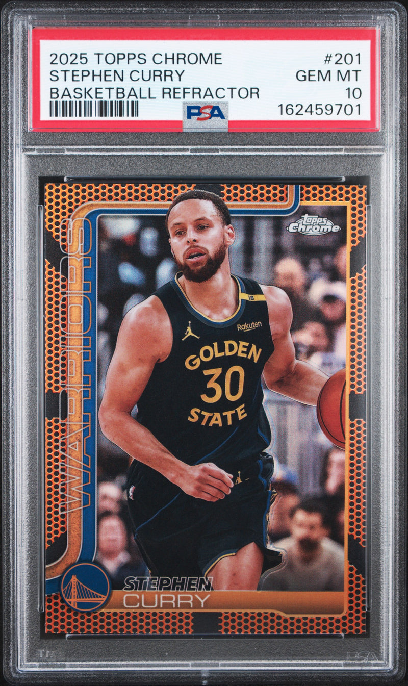 2025 Topps Chrom Stephen Curry #201 PSA 10