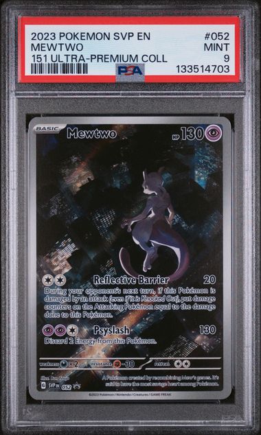 2023 Pokemon Black star promo 052 Mewtwo PSA9