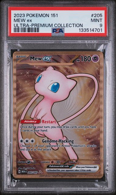 2023 English Pokemon 151 Mew ex Metal Card 205/165 PSA 9