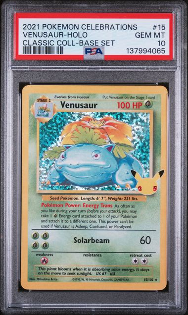 2021 English Pokemon Venusaur 15/102 PSA 10