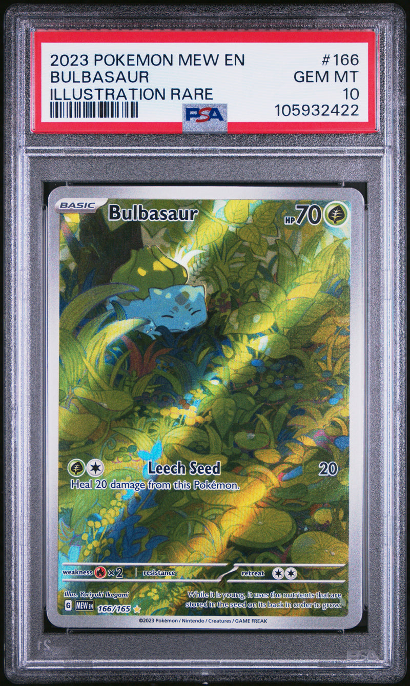 Pokemon 2023 Bulbasaur Illustaration Rare (166/165) PSA 10