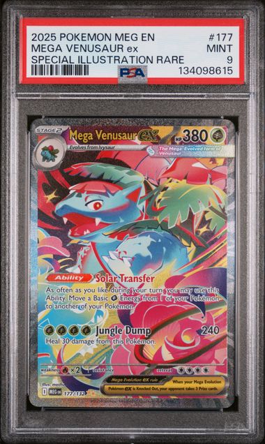 Pokemon 2025 Mega Venusaur ex PSA 9 (177/132)