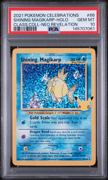 2021 English Pokemon Shining Magikarp 66/64 PSA 10