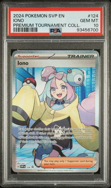 2024 English Pokemon Iono 124 PSA 10