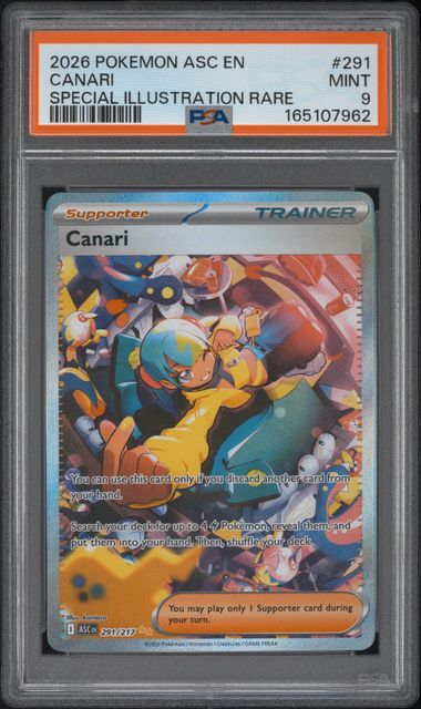 2026 English Pokemon Canari 291/217 PSA 9