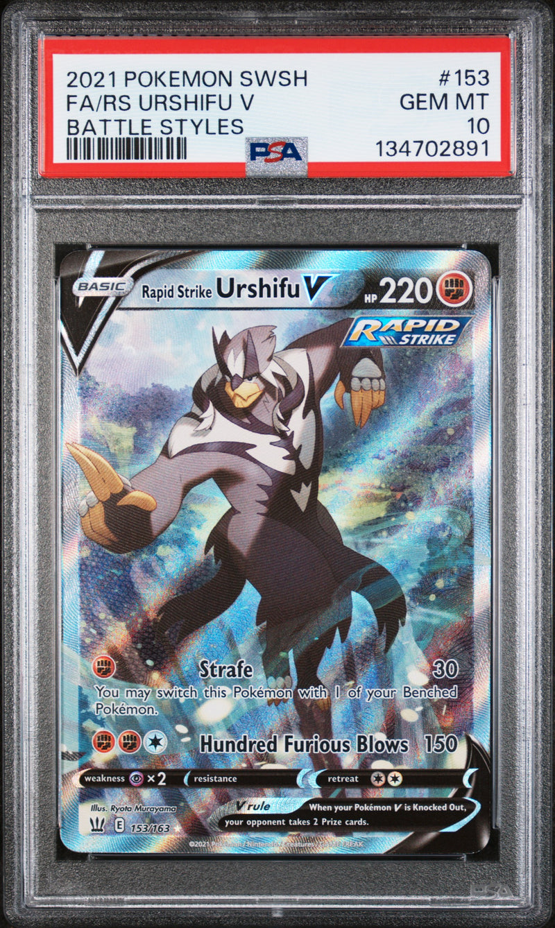 Pokemon 2021 Rapid Strike Urshifu V 153/163 PSA 10