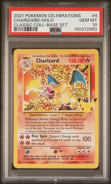 2021 English Pokemon Charizard 4/102 PSA 10