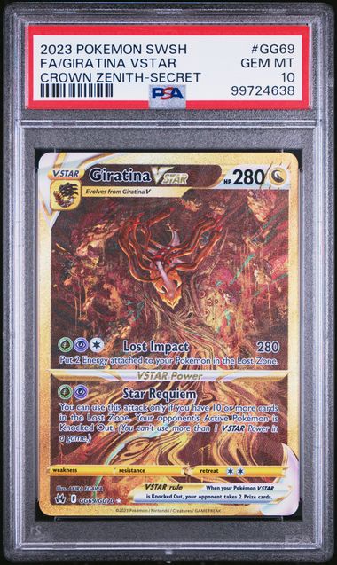 Pokemon 2023 Crown Zenith Giratina VSTAR (GG69/GG70) PSA 10