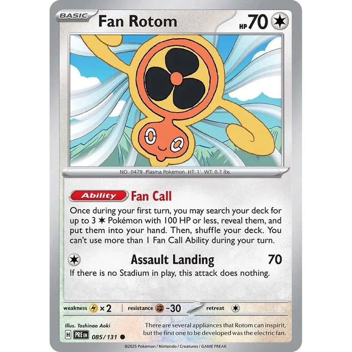 Pokemon Fan Rotom - 085/131 - Common