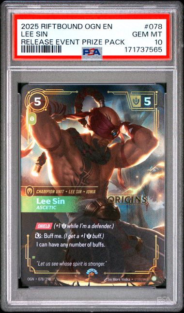 2025 English Riftbound LEE SIN 078/298 PSA 10