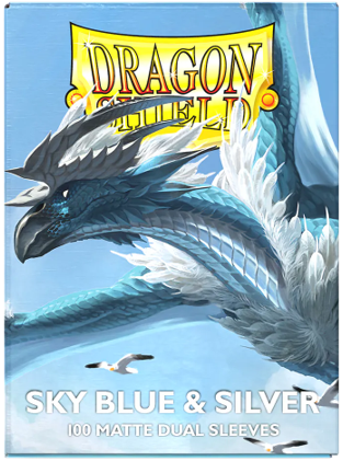 Dragon Shield Matte Dual Sleeves - Standard Size - 100ct - Blue & Silver