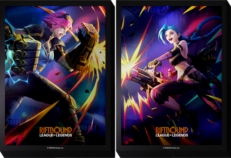 Riftbound - League of Legends - TCG Vendetta Art Sleeves - 100ct - Vi vs Jinx