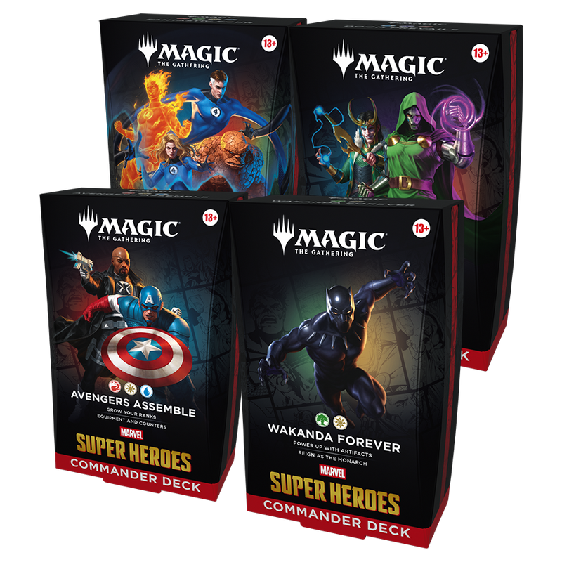 MTG - Universes Beyond: Marvel Super Heroes - Commander Deck - Set of 4 (Pre-Order)