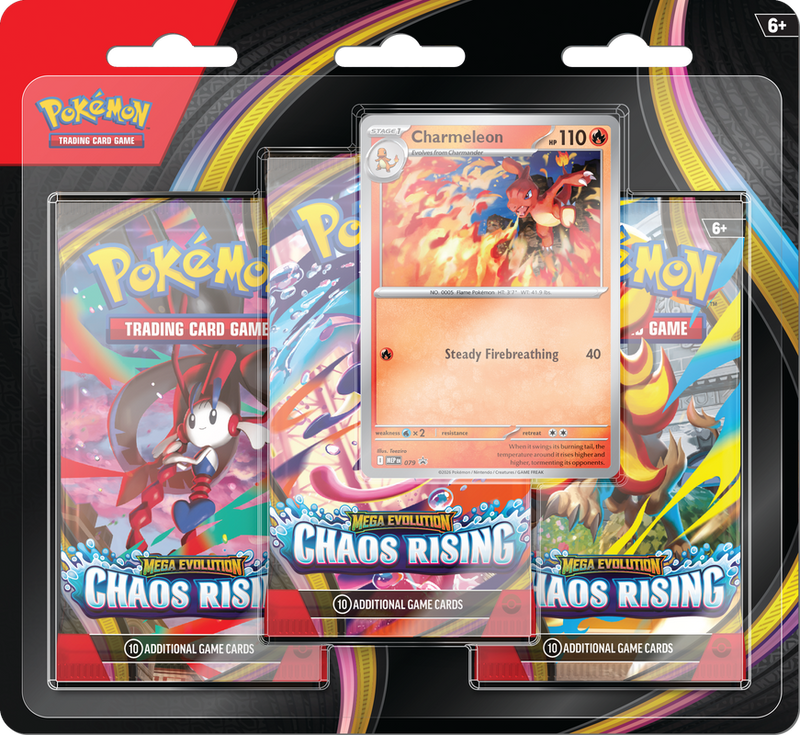 Pokemon ME04 Chaos Rising 3PK Blister - Charmeleon