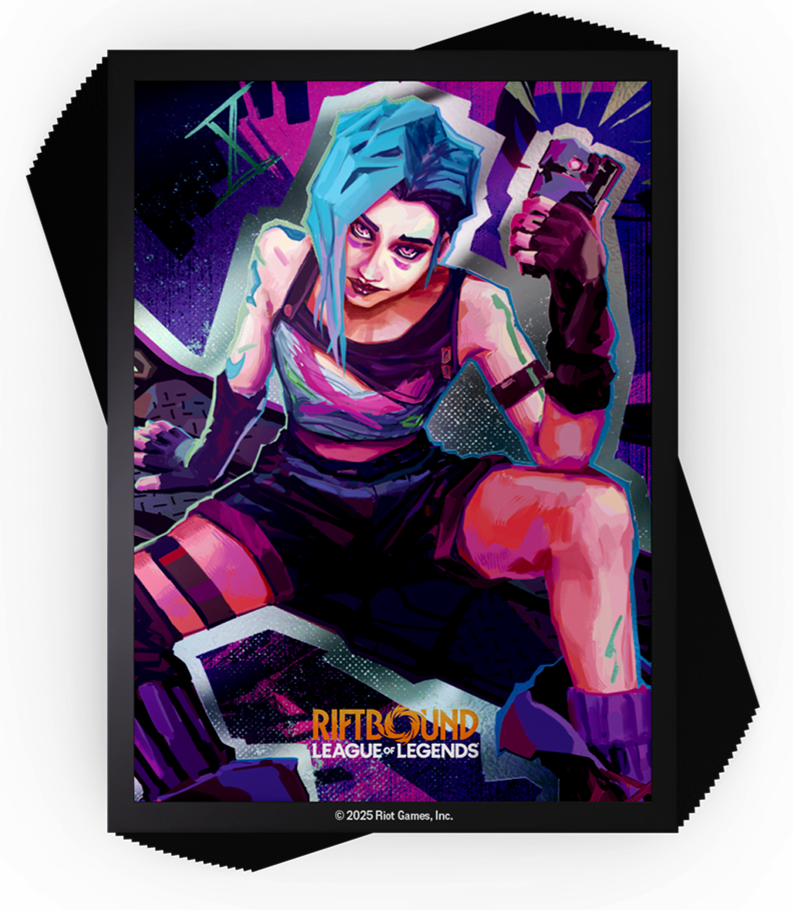Riftbound League of Legends TCG Origins Art Sleeves - Jinx 100ct