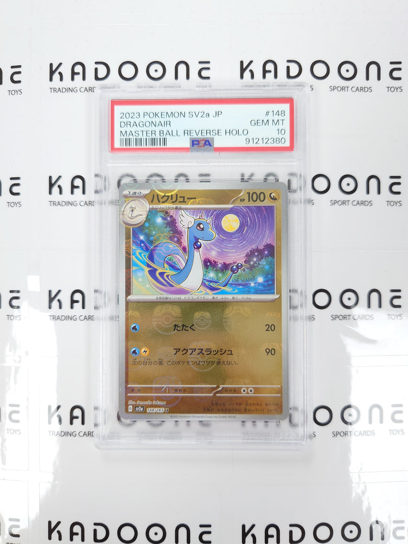 Pokemon Dragonair Master ball reverse holo 148/165 PSA10