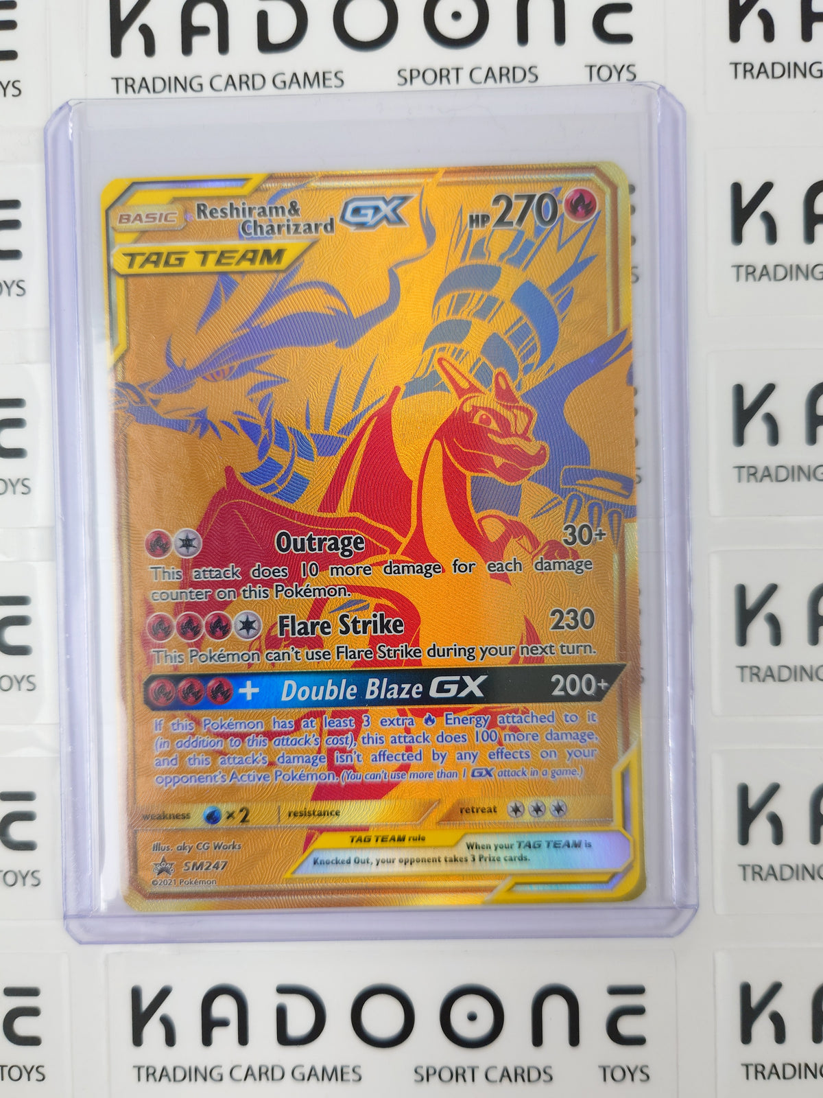 Pokemon Reshiram & Charizard GX SM247 — KadOone
