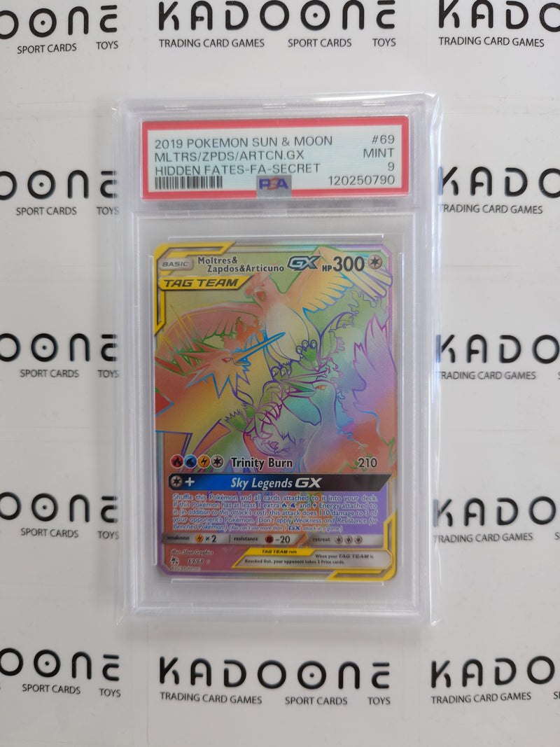 2019 Pokemon Sun&Moon Moltres&Zapdos&Articuno GX PSA 9 (69/68)