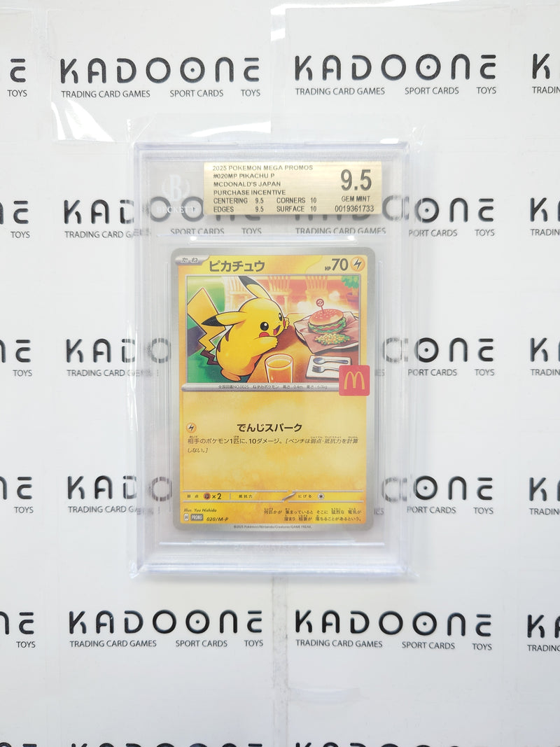 2025 Pikachu 020/M-P McDonald's Promo Beckett 9.5