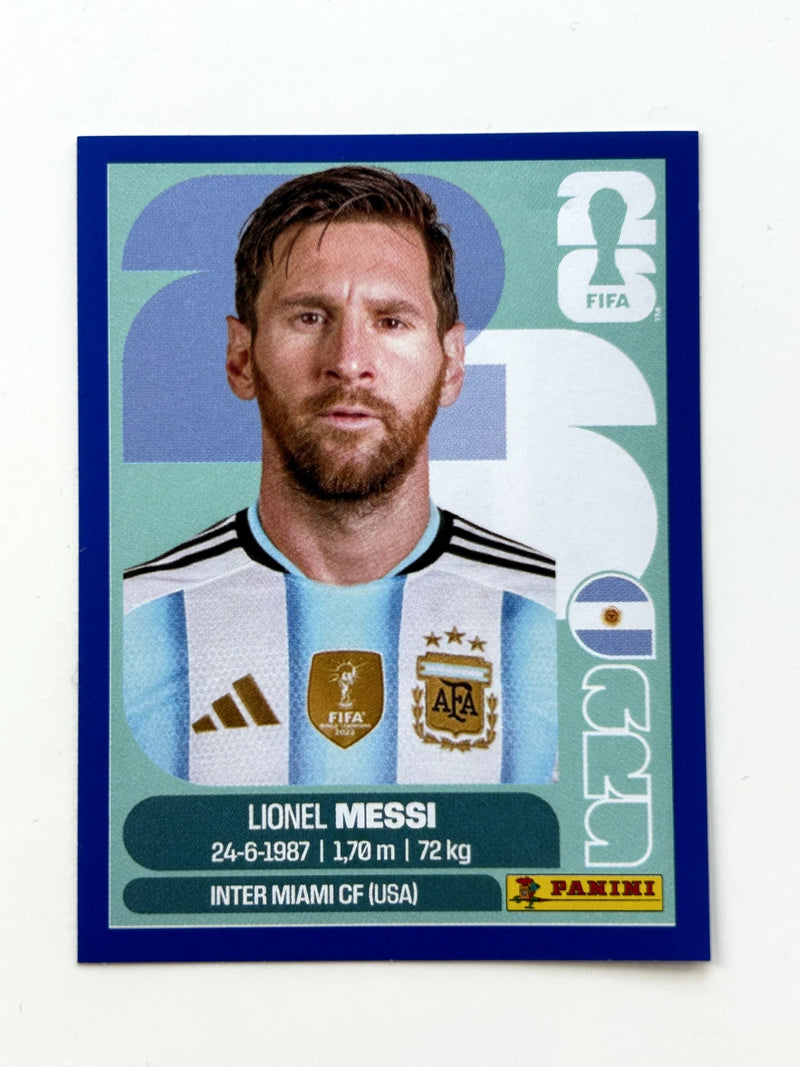 Panini World Cup 2026 Sticker Lionel Messi ARG17 Blue Parallel
