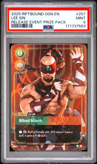 2025 English Riftbound LEE SIN 257/298 PSA 9