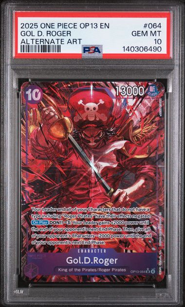 2025 English One Piece Gol D. Roger OP13-064 PSA 10