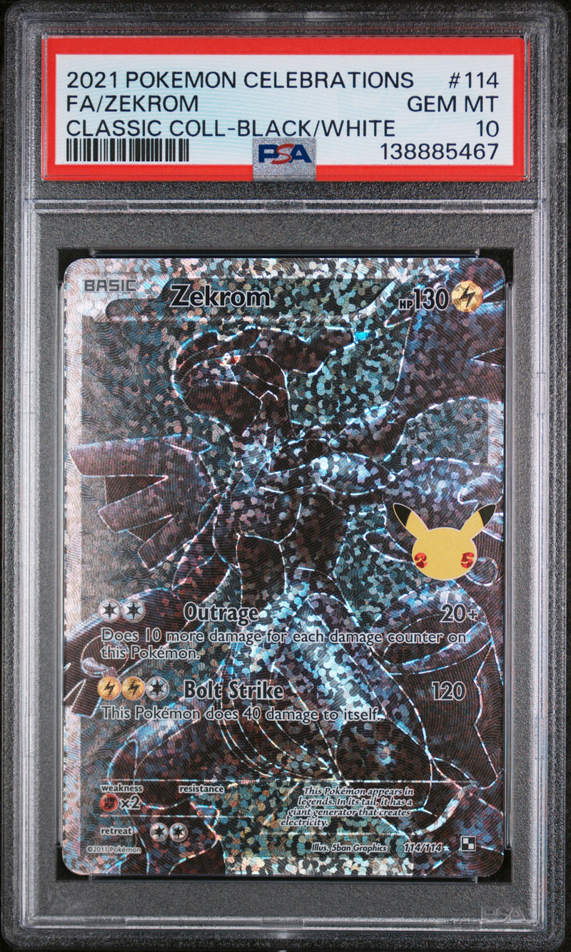 2021 English Pokemon Celebrations Zekrom 114/114 PSA 10